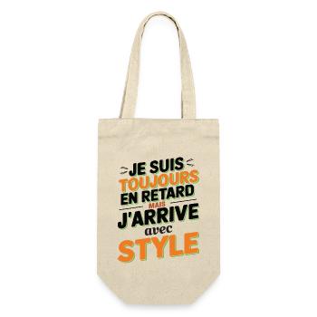 Idée cadeau drôle design retard - Sac à bouteille - nature - Devant