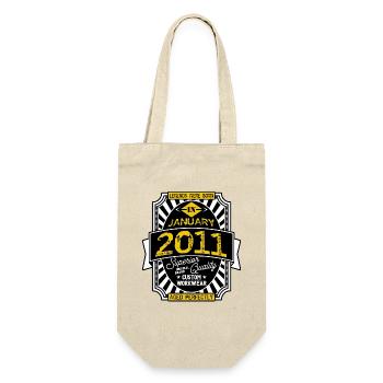 2011 JANUAR - Geschenkbeutel für Flaschen - Natur - Vorne