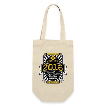 2016 FEBRUAR - Geschenkbeutel für Flaschen - Natur - Vorne
