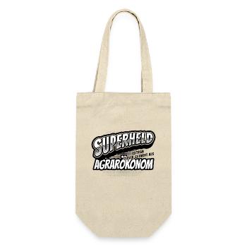 Superheld - extrem clever getarnt als Agrarökonom - Geschenkbeutel für Flaschen - Natur - Vorne