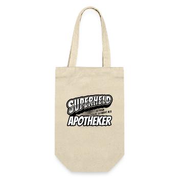 Superheld, clever getarnt als Apotheker - Geschenkbeutel für Flaschen - Natur - Vorne