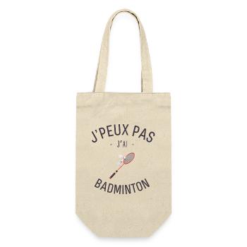 J'Peux pas j'ai Badminton - Sac à bouteille - nature - Devant