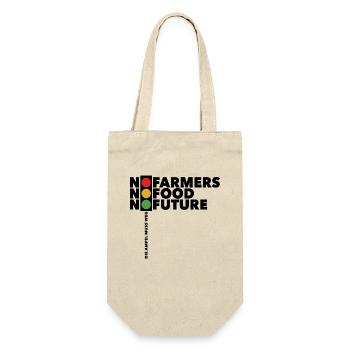 Bauern Protest No Farmers No Food No Future Ampel - Geschenkbeutel für Flaschen - Natur - Vorne