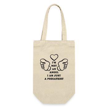 I'm not an angel I'm just a podiatrist - Gift Bag for Bottles - nature - Front