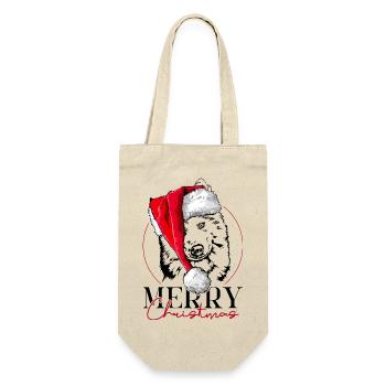 Père Noël Joyeux Noël Chiens Wilsigns - Sac à bouteille - nature - Devant