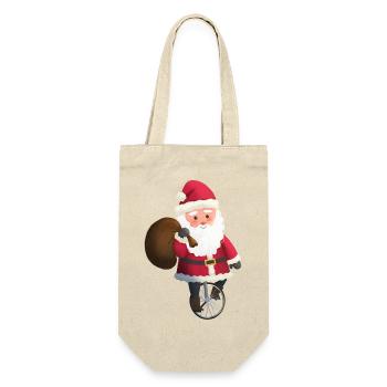 St. Nicholas on a unicycle - Gift Bag for Bottles - nature - Front