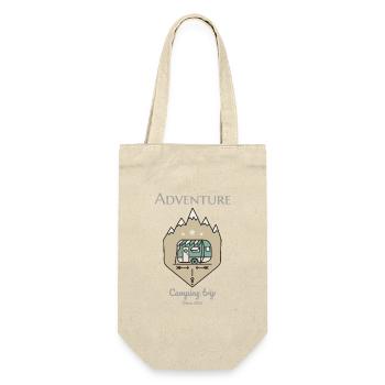 Adventure camping trip travel nature mountains - Geschenkbeutel für Flaschen - Natur - Vorne