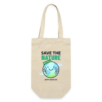 Save The Nature Earth Day - Geschenkbeutel für Flaschen - Natur - Vorne