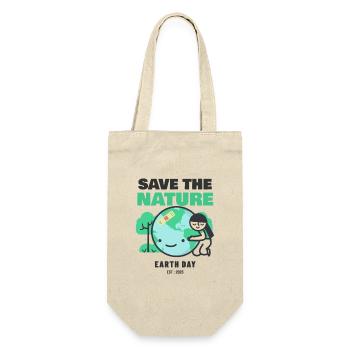 Save The Nature Earth Day Love The World - Geschenkbeutel für Flaschen - Natur - Vorne