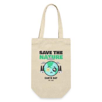 Save The Nature Earth Day Love The World - Geschenkbeutel für Flaschen - Natur - Vorne