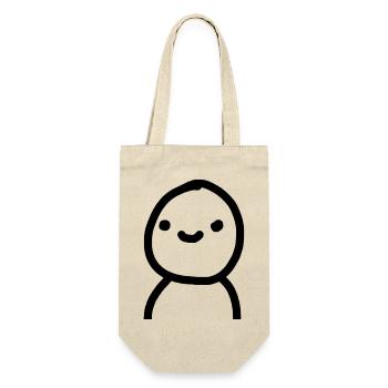 Happy - Geschenkbeutel für Flaschen - Natur - Vorne