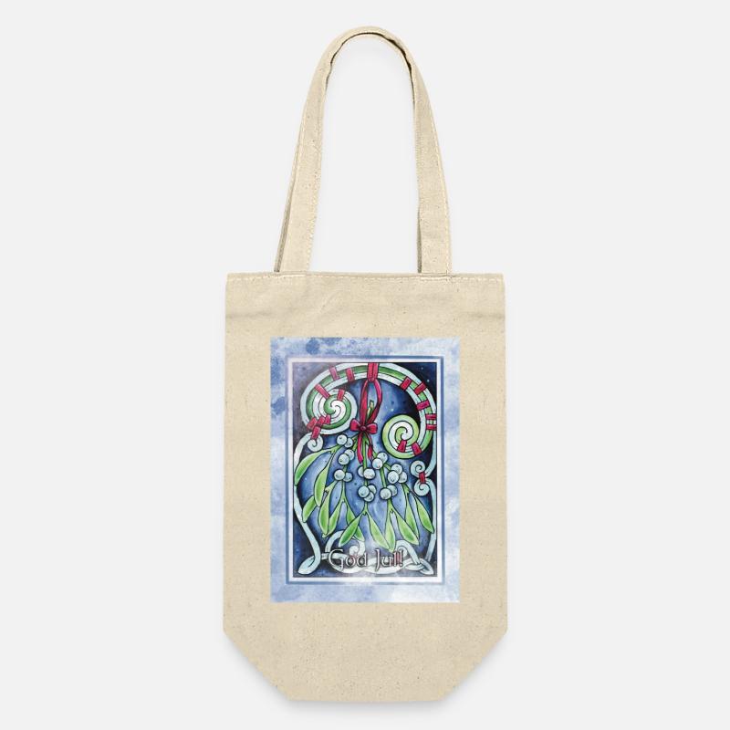 God Jul gui et motif de noeud - Sac à bouteille - nature