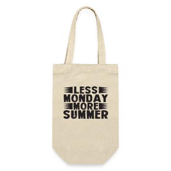 Less Monday more Summer - Geschenkbeutel für Flaschen - Natur - Vorne
