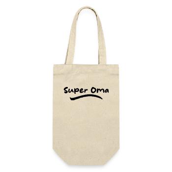 Super Oma - Geschenkbeutel für Flaschen - Natur - Vorne