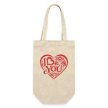 I love You - Valentine' Day - Love - Gift - Gift Bag for Bottles - nature - Front