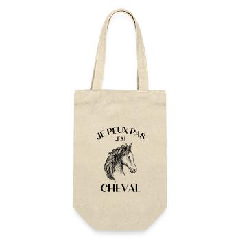 Je Peux Pas J'Ai Poney Cheval - Sac à bouteille - nature - Devant
