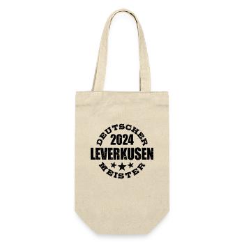 Leverkusen - Deutscher Meister 2024 - Geschenkbeutel für Flaschen - Natur - Vorne