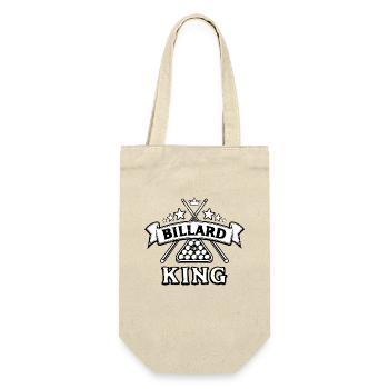 Eight Ball Billard King - Billard Spieler Geschenk - Geschenkbeutel für Flaschen - Natur - Vorne