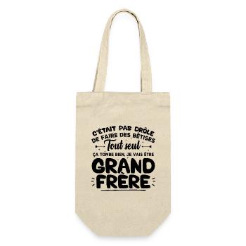 Je vais être grand frèr - Sac à bouteille - nature - Devant