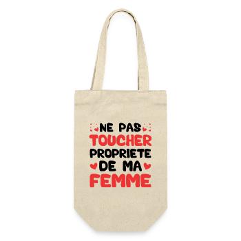 Ne pas toucher propriété de ma femme - Sac à bouteille - nature - Devant