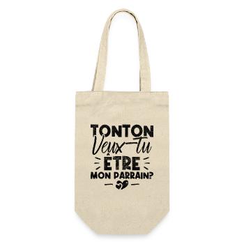 Tonton Veux tu être Mon Parrain? - Sac à bouteille - nature - Devant