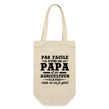 Papa et un agriculteur - Sac à bouteille - nature - Devant