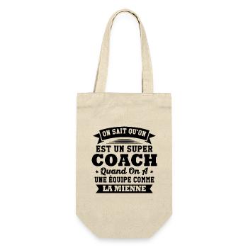 On sait qu'on est un super coach - Sac à bouteille - nature - Devant