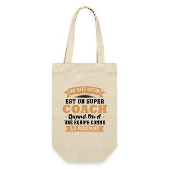 On sait qu'on est un super coach - Sac à bouteille - nature - Devant