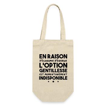 Option gentillesse indisponible - Sac à bouteille - nature - Devant