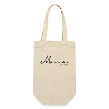 Maman depuis 2024 / nouvelle maman - Sac à bouteille - nature - Devant
