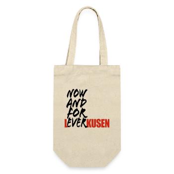 Now And For Ever Leverkusen - Spruch - Geschenkbeutel für Flaschen - Natur - Vorne
