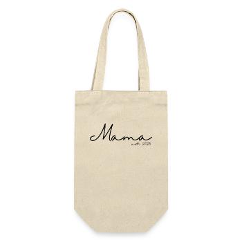 Maman est. 2025 / Nouvelle maman /Enceinte - Sac à bouteille - nature - Devant
