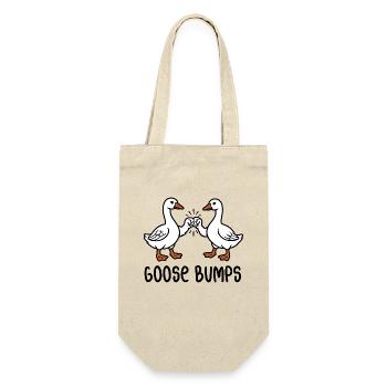 Goose bumps - Geese with Fistbump - Word Game - Gift Bag for Bottles - nature - Front