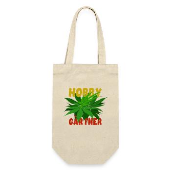 Hobby Gärtner Garten - Hanf - legal - Geschenkbeutel für Flaschen - Natur - Vorne