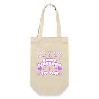 HAPPY BIRTHDAY TO YOU !!! - Geschenkbeutel für Flaschen - Natur - Vorne