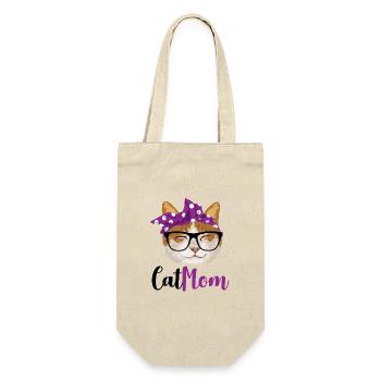 Cat mom / cats mom - Gift Bag for Bottles - nature - Front