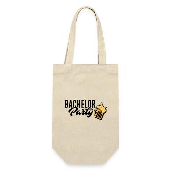 Junggesellenabschied Bachelor Party Team - Geschenkbeutel für Flaschen - Natur - Vorne