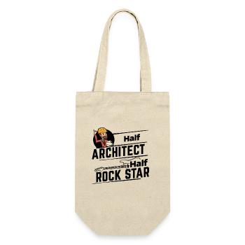Architect - Half Rock Star - Gift Bag for Bottles - nature - Front