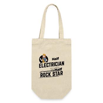 Electrician - Half Rock Star - Gift Bag for Bottles - nature - Front