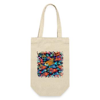 Fish swim in large schools in the sea - Gift Bag for Bottles - nature - Front