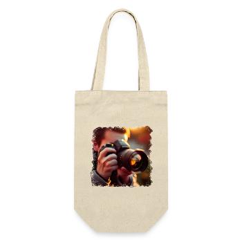 Photographer enjoys photography - Gift Bag for Bottles - nature - Front