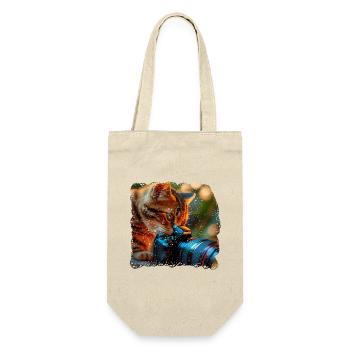 Cat discovers the world in a new way - Gift Bag for Bottles - nature - Front