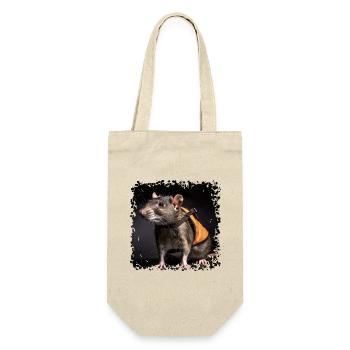 Wer Ratten hat, hat keine Mäuse! - Geschenkbeutel für Flaschen - Natur - Vorne