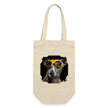 Dog with glasses - Gift Bag for Bottles - nature - Front