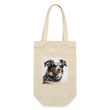 Cool dog with glasses - Gift Bag for Bottles - nature - Front