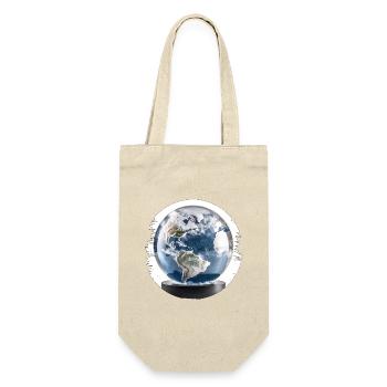 Wir leben in einer Schneekugel - Geschenkbeutel für Flaschen - Natur - Vorne