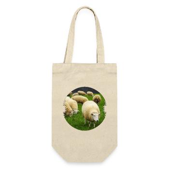 Schafe sind ideale Landschaftspfleger - Geschenkbeutel für Flaschen - Natur - Vorne
