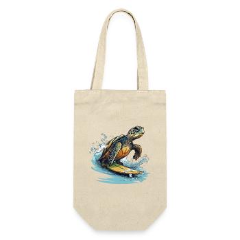 Turtle surfing - Gift Bag for Bottles - nature - Front