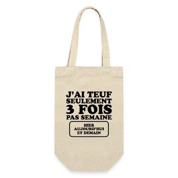 Humour Teuf Fêtard Fêtarde Fête Soirée - Sac à bouteille - nature - Devant