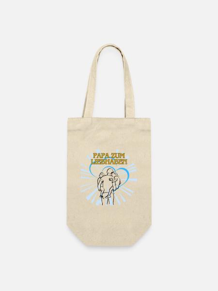 Papa liebhaben - Geschenkbeutel für Flaschen - Natur